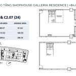 Mặt bằng shophouse galleria Thủ Thiêm